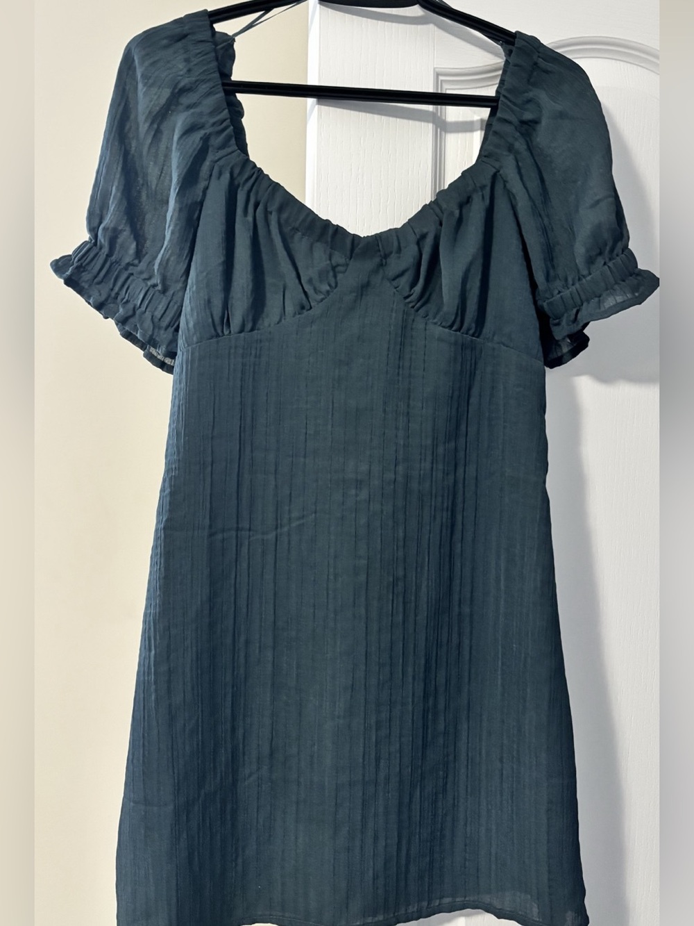 Dynamite | Flared Puff Sleeve Mini Dress | Blue | Size XS